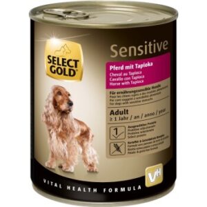 Hundefutter SELECT GOLD Sensitive Adult Pferd mit Tapioka 12×800 g