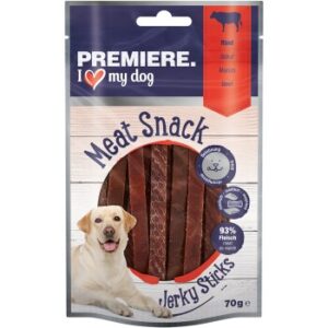 Hundefutter PREMIERE Meat Jerkys 6x70g Rind