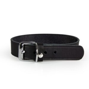 Halsbänder & Geschirre Das Lederband Halsband Weinheim schwarz 57 cm, 3.5 cm