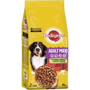 Hundefutter Pedigree Adult Maxi mit Rind und Reis 15 kg