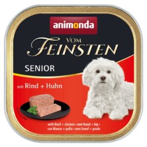 Hundefutter animonda Vom Feinsten Senior 22x150g Rind & Huhn