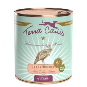 Hundefutter Terra Canis Getreidefrei Adult 6x800g Pute mit Sellerie, K?rbis & Brunnenkresse