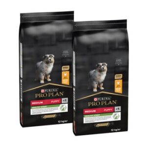 Hundefutter PRO PLAN Puppy Medium Healthy Start Huhn 2×12 kg