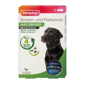 Hundebedarf Beaphar reflektierendes Zecken- und Flohschutz Halsband