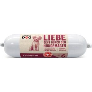 Hundefutter NaturaDog Wurst mit Kaninchen & Gemüse 7×850 g