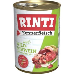 Hundefutter RINTI Kennerfleisch Wildschwein 12×400 g