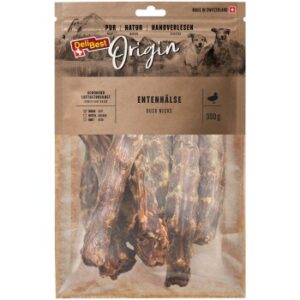 Hundefutter DeliBest Origin Entenhälse 300g – Hochwertiger Snack für Hunde, 100% natürliche Zutaten