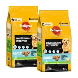 Hundefutter Pedigree Professional Nutrition Adult Gefl?gel & Gem?se 2×12 kg