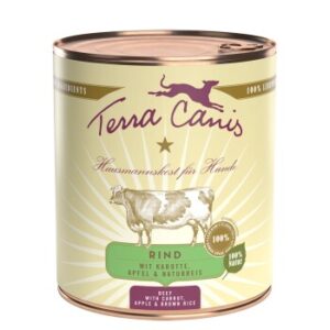 Hundefutter Terra Canis Classic Adult 6x800g Rind mit Karotte, Apfel & Naturreis