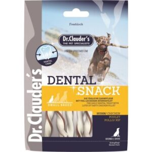 Hundefutter Dr. Clauder’s Dental Snack Huhn – Small Breed – 10x 80g