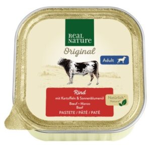 Hundefutter REAL NATURE Adult 17x100g Rind & Kartoffel