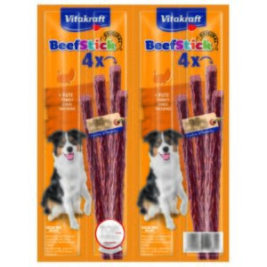 Hundefutter Vitakraft Beef-Stick 2×4 Stk. Pute