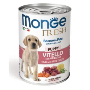 Hundefutter Monge Fresh Puppy Kalb und Gemüse 24x400g