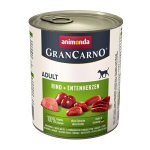 Hundefutter animonda GranCarno Original Adult Rind & Entenherzen 12×800 g