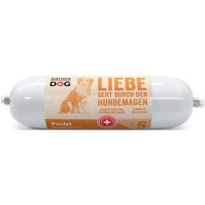 Hundefutter NaturaDog Wurst Huhn mit Gemüse Brocken 4×850 g