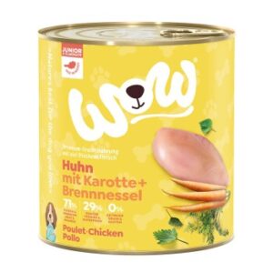 Hundefutter WOW Junior 6x800g Huhn mit Karotte