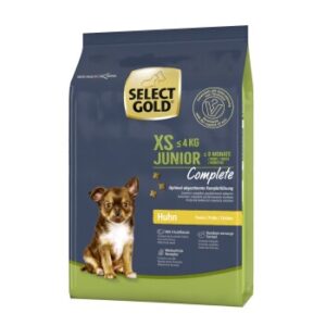 Hundefutter SELECT GOLD Complete XS Junior Huhn 1kg – Hochwertiges Hundefutter für Welpen und Junghunde