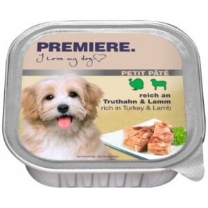 Hundefutter PREMIERE Petit Pâté Truthahn & Lamm 44×150 g