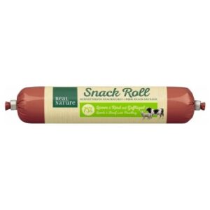 Hundefutter REAL NATURE Snackwurst 12x80g Lamm & Rind mit Geflügel