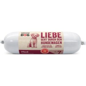 Hundefutter NaturaDog Wurst Pferd mit Gemüse 20×400 g