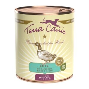 Hundefutter Terra Canis Classic Adult 6x800g Ente mit Naturreis, Birne & Sesam