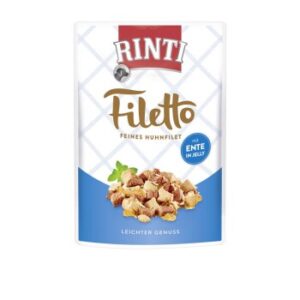 Hundefutter RINTI Filetto 24x100g Huhn & Ente