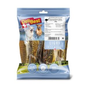 Hundefutter DeliBest Light Straussen Sticks 200g