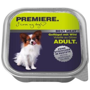 Hundefutter PREMIERE Best Meat Adult Geflügel & Wild 16×100 g