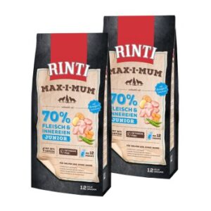 Hundefutter RINTI MAX-I-MUM Junior Huhn 2×12 kg