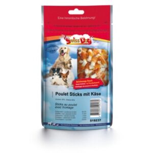 Hundefutter SwissDog Poulet Sticks mit Käse 100g