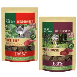 Hundefutter REAL NATURE Wilderness Meat Snack Soft Pferd, Rind 2x150g