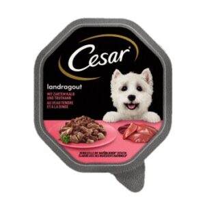 Hundefutter Cesar Landragout 14x150g Kalb & Truthahn