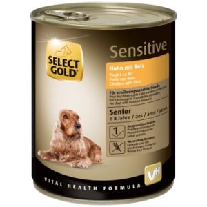 Hundefutter SELECT GOLD Sensitive Senior Huhn & Reis 12×800 g