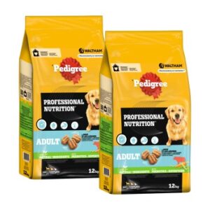 Hundefutter Pedigree Professional Nutrition Adult Rind & Gem?se 2×12 kg