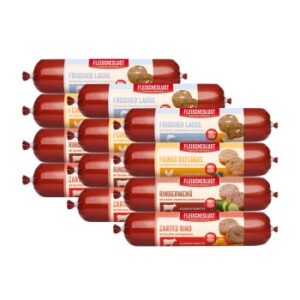 Hundefutter Fleischeslust Wurst Classic Mixpaket 12x800g