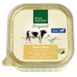 Hundefutter REAL NATURE Adult 17x100g Huhn & Rind