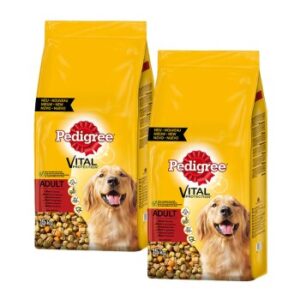 Hundefutter Pedigree Adult mit Rind und Gemüse 2×15 kg