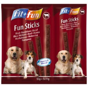 Hundefutter FIT+FUN Fun Sticks 20x55g Rind