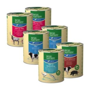 Hundefutter REAL NATURE Adult 6×800 g Mixpaket 1