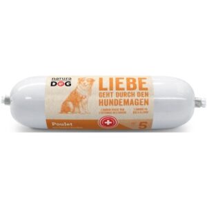 Hundefutter NaturaDog Hühnerwurst mit Gemüse – 25x200g gesunde Hundesnacks für optimale Ernährung