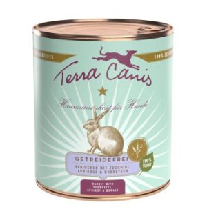 Hundefutter Terra Canis Getreidefrei Adult 6x800g Kaninchen mit Zucchini, Aprikose & Borretsch