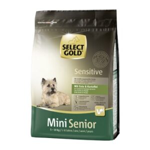 Hundefutter SELECT GOLD Sensitive Mini Senior Ente & Kartoffel 2×1 kg