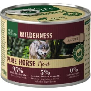 Hundefutter REAL NATURE WILDERNESS Nassfutter für Hunde Adult Pure Horse Pferd 24×200 g