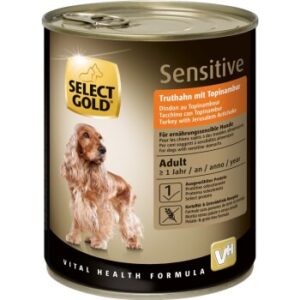 Hundefutter SELECT GOLD Sensitive Adult Truthahn mit Topinambur 12×800 g