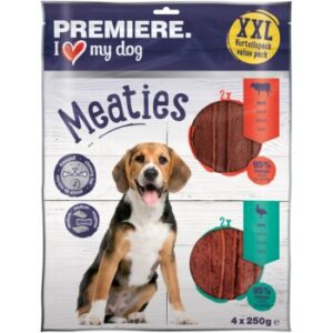 Hundefutter PREMIERE Pure Meaties XXL Ente & Rind 4x250g