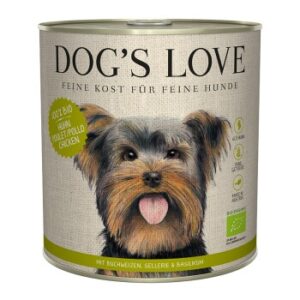 Hundefutter DOG’S LOVE BIO 6x800g Huhn mit Buchweizen & Sellerie