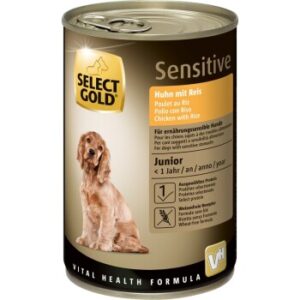 Hundefutter SELECT GOLD Sensitive Junior Huhn & Reis 12×400 g