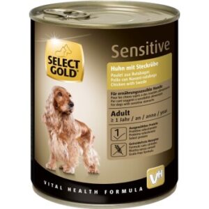 Hundefutter SELECT GOLD Sensitive Adult Huhn mit Steckrübe 12×800 g