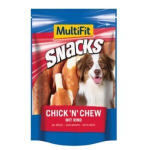 Hundefutter MultiFit Snacks Chick ’n› Chew Nr.3 mit Rind 2×100 g