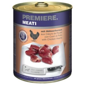 Hundefutter PREMIERE Meati Hühnerherzen 12×800 g